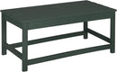 WO Home Furniture Adirondack Chairs Table Set of 3 PCS Outdoor Folding Chairs Coffee Table Weather/UV Resistant for Lawn, Garden, Bon Fire, Balcony (Dark Green) by GreenHaven Gardens