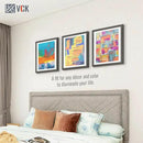 VCK 18x24 Frame Set of 3, Gray Solid Wood Poster Picture Frame, Exclusive Wood Grain, Wall Gallery Frame by CozyNest Decor