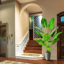 5.5ft Artificial Silk Bird of Paradise Palm Tree (65in) with 12 Trunks Faux Tree and Plastic Nursery Pot, Fake Plant for Office House Farmhouse Living Room Home Decor (Indoor/Outdoor) by CozyNest Decor