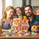 STEFORD 56 Pcs Luminous Resin Pumpkins, Halloween Miniature Figurines Glow in The Dark Mini Tiny Plastic Fake Pumpkin Bulk for Decorating Outside Outdoor DIY Crafts Home Fairy Garden Dollhouse Decor by GreenHaven Gardens