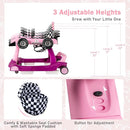 BABY JOY 4-in-1 Baby Walker, Foldable Activity Walker with Adjustable Height & Speed, Music, Lights, Steering Wheel, Comfy Seat Cushion, Activity Baby Push Walker for Boys Girls Aged 6 –18 (Purple) by TinyTreasures Baby Boutique