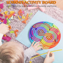 Sensory Activity Board for Kids Toddler Boys , Sensory Fidget Toys for Stress Anxiety Autistic ADHD, Calm Down Travel Airplane Essentials Toys for 3+ Year Old, Stuffers Gifts for Teen Girl by TinyTreasures Baby Boutique