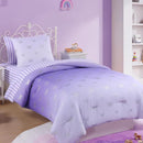 Twin Comforter Set with Sheets for Girls-5 Pieces Twin Bedding Sets with Purple Comforter, Sheets, Pillowcase & Sham for Kids (Purple Butterfly, 66" X 86") by TinyTreasures Baby Boutique