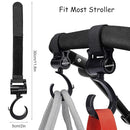 Stroller Hooks, Babyfond 2 Pack of Multifunctional Hooks, 360-degree Rotating Firm Non-Slip Stroller Hook for Buggy, Baby Carrier, Bike Bicycle, Car Headrest by TinyTreasures Baby Boutique