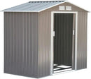 Outsunny 7' x 4' Outdoor Storage Shed, Garden Tool Metal Shed with Foundation Kit, Double Lockable Door, Air Vents and Sloping Roof, for Backyard, Patio, Lawn, Gray by GreenHaven Gardens