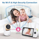 VTech VM928-2HD 5” 720p HD Display 2 Cameras Baby Monitor,110 Wide Angle View,Remote Pan-Tilt-Zoom,Night Vision,Up to 1000ft Range,Temperature Sensor,9 Soothing Sounds & Lullabies,2-Way Talk,No WiFi by TinyTreasures Baby Boutique