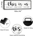 This is Us Sign Wall Decor: Family Wall Signs Rustic Farmhouse Living Room Country House Hanging Framed Wall Plaques,This is Us Our Life Our Story Our Home Quotes Wall Decor 12" x 40" by CozyNest Decor