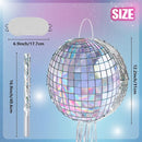 WERNNSAI Disco Ball Piñata - Disco Party Decoration for Adult Birthday Party Supplies Hanging Disco Piñata with Bat Blindfold Mirror Roller Skating Pull String, 12.2” x 12.2” by TinyTreasures Baby Boutique