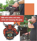Freedom BBQ Gloves 932°F Heat Rated Magnetic EZ On Off Safety Clips Waterproof for Grills Smokers Fryers Ovens (14") by GreenHaven Gardens