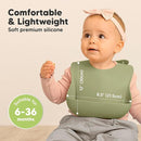 KeaBabies 2-Pack Silicone Baby Bibs for Eating - Sturdy Food-Grade Silicone Bibs for Babies Girl, Boy, Large Food Catcher, Clean & Put On Easily, Waterproof Toddler Feeding Essentials (Harvest) by TinyTreasures Baby Boutique