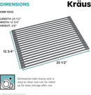 Kraus Roll Up Dish Drying Rack with Self-Draining Silicone Dish Drying Mat and Silicone Soap Dish Holder in Dark Grey, KDM-KRM-10DG by CozyNest Decor