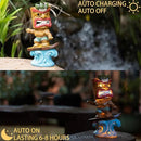 Solar Tiki Statue Outdoor Decor-Tiki Bar Decor-Garden Tiki Surfing Statues Waterproof Decoration Figurine for Tiki Bar,Patio,Balcony,Yard,Lawn,Table,Desk 9.92 Inches Tall by GreenHaven Gardens