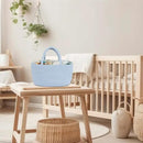 Diaper Caddy Organizer Cotton Rope Baby Basket Nursery Storage and Portable Tote Bag for Car Ideal Baby Shower Gifts and Registry Must-Have for Newborn Essentials Large blue by CozyNest Decor