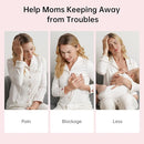 TSRETE Breast Pump, Double Wearable Breast Pump, Electric Hands-Free Breast Pumps with 2 Modes, 9 Levels, LCD Display, Memory Function Rechargeable Double Milk Extractor-21/24mm Flange, Pink by TinyTreasures Baby Boutique