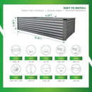 GARDMAX 8x4x2FT Galvanized Raised Garden Bed Kit, Metal Planter Boxes Outdoor with Easy Assembly, Large Garden Bed for Vegetables, Fruits, Flower, Herbs Rectangle Silver by CozyNest Decor