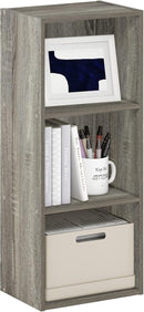 Furinno Luder Bookcase / Book / Storage , 3-Tier, Frenck Oak by TinyTreasures Baby Boutique