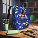 Astronaut Planet Space Backpack For Boys Girls Kids Navy Blue Rocket Spacecraft Book Bag Funny Galaxy Planet Universe Backpack For Kids Boys Girls For School Travel Hiking by TinyTreasures Baby Boutique