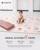 Baby Play Mat 59x71 Inch, 2 in 1 Fabric & XPE Dual-Sided Design Foldable Play Mats for Babies and Toddlers, Waterproof & Anti-Slip Baby Mat for Floor, Portable Baby Foam Crawling Mat with Travel Bag by TinyTreasures Baby Boutique