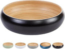 Fruit Bowl For Kitchen Counter, Decorative Bowl, Large Serving Bowl Or Fruit Basket For Kitchen Spun Bamboo (Black) by CozyNest Decor