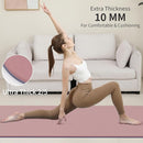 Yoga Mat Non Slip Anti-tear,extra thick-2/5 inch（10MM）High Resiliency Professional POE Yoga Mats for Women Men Kids,72"x24"inch,Workout, Yoga, Pilates and Floor Exercise, with Carrier Strap by TinyTreasures Baby Boutique