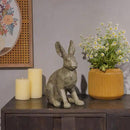 DiliComing Grey Resin Rabbit Garden Statue - Large Garden Statues for Home Yard Decor Garden Statues for Outside Balcony Bunny Decor for Garden Gifts 9 × 5 × 12 Inch by CozyNest Decor