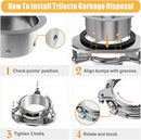 Trifecte Pro 3/4 HP Garbage Disposals with Sound Reduction,Food Waste Coutinuous Feed Garbage Disposal with Power Cord, Dishwasher Hook Up,3800RPM,White by CozyNest Decor