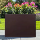 SUNNYPARK Large Metal Planter Box 32”x 12”x 24”, Rectangular Modern Brown Metal Planter Box Heavy Duty with Drainage Holes for Outdoor Garden Patio by CozyNest Decor