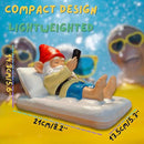 Relaxing Pool Gnome with Smartphone - 5.6" Heavy Resin Garden Statue - Weather-Resistant Funny Lawn Ornament - Summer Patio Decor - Unique Housewarming Gift by CozyNest Decor