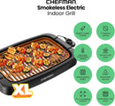 Chefman Smokeless Indoor Electric Grill, Copper, Extra Large, Nonstick Table Top Grill for Indoor Grilling and BBQ with Adjustable Temperature Control, Nonstick Dishwasher-Safe Parts, 9" x 15" by GreenHaven Gardens