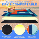 scuddles Compact Picnic Blanket – Extra Large 79" x 59" Outdoor Mat with 3-Layer Waterproof Design, Soft Fleece, Carry Strap & Reinforced Edges for Camping, Beach, Parks & Hiking by TinyTreasures Baby Boutique