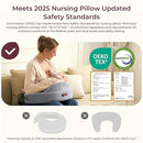 Momcozy CozyPro Nursing Pillow for Breastfeeding - All Around Ergonomic Comfort & Support - Pioneering Safety Fence - Plus Size Wider Feeding Pillow with Lumbar Support for Easier & Healthier Nursing by TinyTreasures Baby Boutique