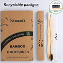 Biodegradable Bamboo Toothbrushes, 10 Piece BPA Free Soft Bristles Toothbrushes, Natural, Eco-Friendly, Green and Compostable by TinyTreasures Baby Boutique