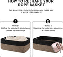 Storage Baskets for Organizing 3 Pack, Woven Baskets for Shelves, Closet Organizer Bins Empty Gift Basket Toy Storage for Toys, Books, Towels, Clothes, 15"x11.42"x6.7", Black & Yellow by TinyTreasures Baby Boutique