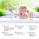 SoCal Suds & Company Baby Shampoo & Body Wash, 2-in-1 Organic Gel-Gentle Castile Soap with Vitamin-Infused Oils & Botanicals - Natural Care for Sensitive Skin Hypoallergenic - 12oz Sweet Orange 2-Pack by TinyTreasures Baby Boutique