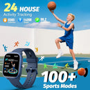 Kids Wach for Girls Boys 6-15 Year Old - Smart Watch for Kids 1.8" Fitness Tracker,No Phone Needed,Pedometer Sleep Monitor Heart Rate Waterproof,Puzzle Game for Girls Boys Teens Birthday Gift (Blue) by TinyTreasures Baby Boutique