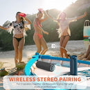 SOWO Portable Bluetooth Speaker, IPX7 Waterproof Wireless Bluetooth Speaker, Bassboom Technology, 25W Loud Stereo Sound, LED Light with TWS Pairing, 16H Playtime for Home and Outdoor -Blue by TinyTreasures Baby Boutique