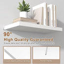 40 Inch Floating Shelf 1 Pack Large Floating Shelves for Wall No Drilling Accessories Included Deep Wall Shelves for Living Room Kitchen Farmhouse 40" W x 12" D x 1.2" White by CozyNest Decor