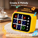Rechargeable Tic Tac Toe Game Box with 5 Fun Brain Memory Games, Electronic Touchscreen Handheld Game, Portable Digital Puzzle Board Travel Toy, Gifts Choice for Kids and Adults(Yellow) by TinyTreasures Baby Boutique