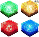 Solar Glass Brick Light - Crystal Brick Stone - Garden Solar Ice Cube Charming Glass Brick Lights Colour Change LED Garden Courtyard Pathway Patio Pool Outdoor Decoration Christmas(RGB 4PCS) by GreenHaven Gardens