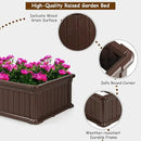 Giantex Raised Garden Bed, Planter for Flower Vegetables, Outdoor Plant Box Patio Backyard, Easy Assembly (48''Lx24''Wx12''H, Brown) by GreenHaven Gardens