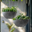 LA JOLIE MUSE Hanging Planter Flower Plant Pots - 9.84 Inch Indoor Outdoor Balcony Patio Hanging Basket Set of 2, Marble Pattern by GreenHaven Gardens
