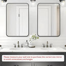Fabuday Black Bathroom Mirror for Over Sink Wall - 24x36 Rectangle Mirror with Matte Metal Frame, Big Rounded Rectangular Vanity Mirrors for Bedroom, Living Room, Entryway, Horizontally/Vertically by CozyNest Decor
