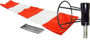 8" X 36" Orange and White Windsock with 8" Ball Bearing Frame USA Made by GreenHaven Gardens