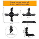 200 Pieces Drip Irrigation Fittings Kit for 1/4 Inch Tubing, 50 Straight Barbs, 50 Tees, 50 Elbows, 50 4-Way Couplings, Barbed Connectors with Plastic Box for Garden Lawn Drip, Sprinkler Systems,Black