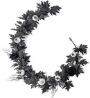 MISSPIN 6FT Black Maples Leaf Garland, Halloween Fall Leaf Garland Artificial Hanging Black Maple Autumn Vine Fall Decor Maple Thanksgiving Halloween Home Decor by CozyNest Decor
