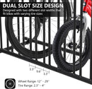 10-Bike Commercial Floor Rack, Heavy Duty Powder-Coated Steel Grid Organizer, Freestanding Double-Sided Storage for Garages/Storefronts/Schools by GreenHaven Gardens