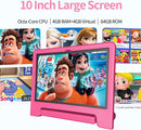 JREN Tablet for Kids｜10.1 Inch Kids Tablet Android 14｜Octa-core｜64GB｜WiFi ｜Bluetooth｜Parental Control｜Children Content｜Children Toddler Pink Girls Gift by TinyTreasures Baby Boutique