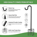 92" Shepherds Hooks for Outdoor, Extra Thick Bird Feeder Pole with 5 Prong Base, Adjustable Shepards Hook for Garden, Weddings, Hanging Plant by GreenHaven Gardens
