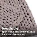 Nuzzie Chunky Knit Blanket - Breathable, Cooling, Hand Made Knit Throw Blanket for Sleep - Machine Washable, Stylish Decor Design (Dusty Rose, Queen | 22lbs | 60"x80") by CozyNest Decor