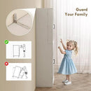 HOMCOM 72" Farmhouse Kitchen Pantry Cabinet, Freestanding Tall Storage Cabinet with 4 Barn Doors, 4 Adjustable Shelves and 8 Door Shelves, Embossed White Wood Grain by CozyNest Decor